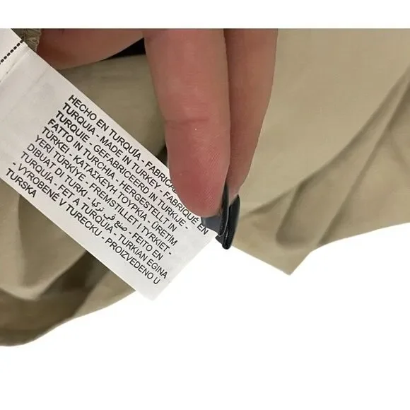 Zara Womens Midi Skirt Small S Tan Brown Cotton Pleated Flared Hem 1971/052 NWD - Picture 9 of 16